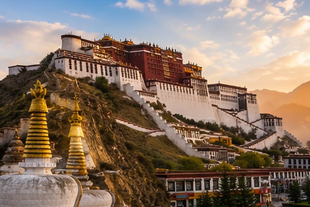 The Potala Palace above Lhasa, Tibet
